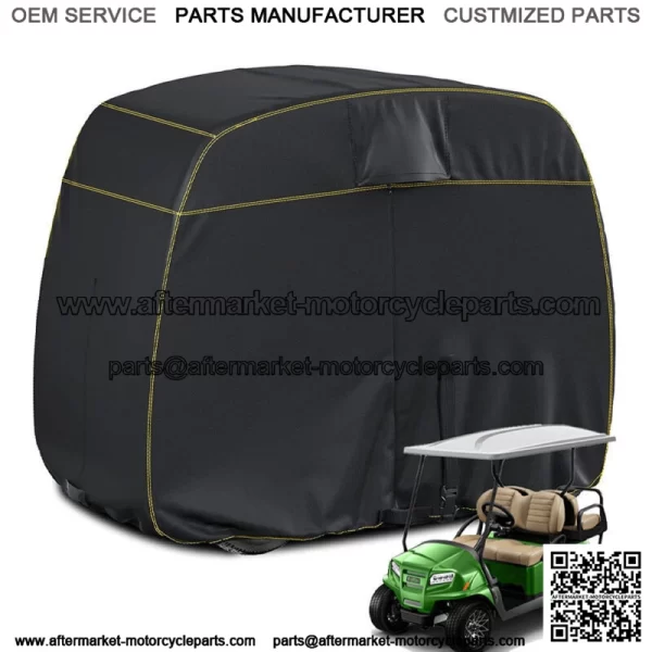 Golf Cart Cover 600D Fabric For 4 Passenger Yamaha Honda Club Car EZGO Golf Cart - Image 2