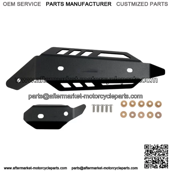 For YAMAHA YFM700R Muffler Mid Pipe Heat Shield Protector 2015-2023 Black (For: More than one vehicle)