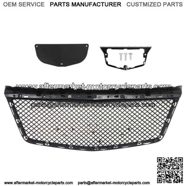 For 2014-2019 Cadillac CTS Sedan B Style Front Bumper Hood Grille ABS Black - Image 2