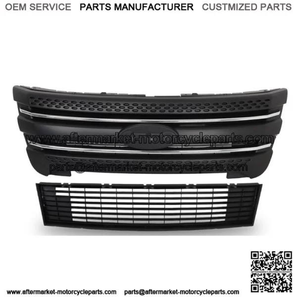 For Ford Explorer 2011 2012 2013-2015 Front Bumper Upper+Lower Grille Assembly