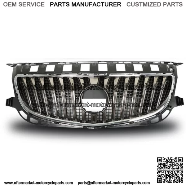 For 2015-2017 Buick Regal W/O GS Front Bumper Upper Grille Assembly Black&Chrome