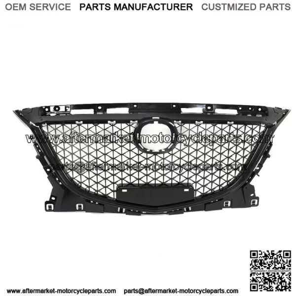 For 2014-2016 Mazda 3 Axela Front Bumper Upper Black Grille Honeycomb Grill ABS - Image 2