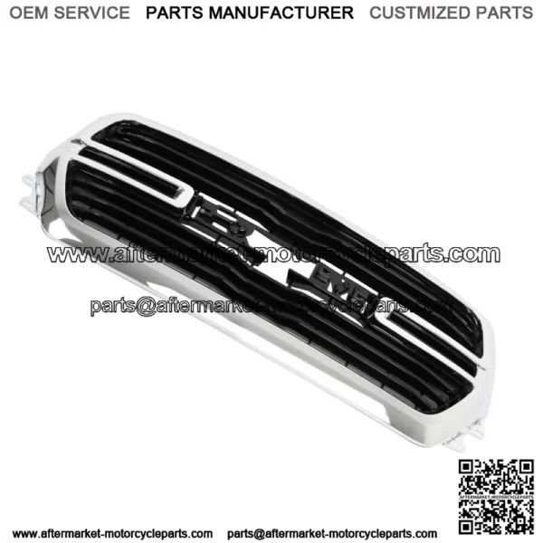 Front Chrome Grille Grill Assembly For 2019-2022 Dodge Ram1500 Black Trim - Image 2