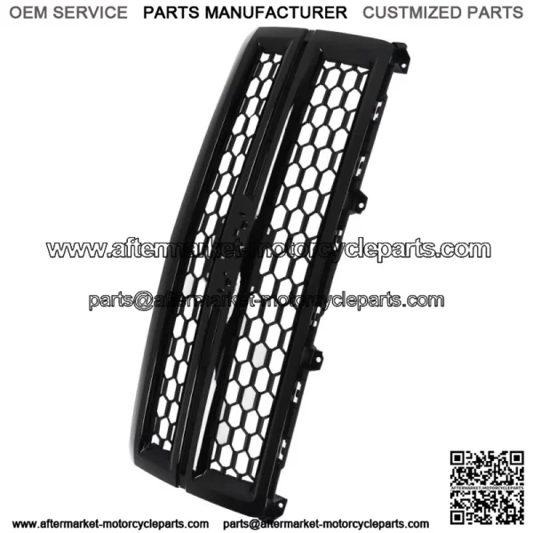 For 2014-2015 Chevrolet Silverado 1500 Front Bumper Upper Grille Gloss Black - Image 3