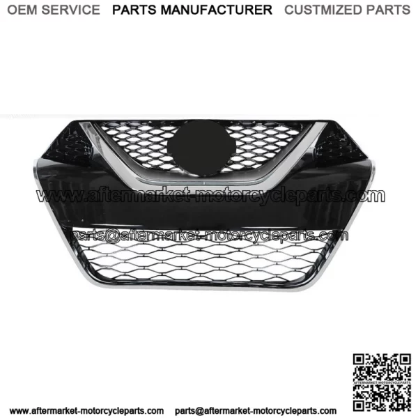 For 2016 2017 Nissan Maxima Front Upper Grille Chrome Black Kit 32887zv