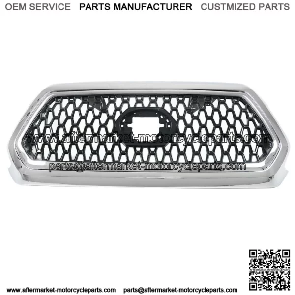 Front Upper Grille Chrome Assembly Fit For 2016 2017 2018-2021 Toyota Tacoma - Image 2