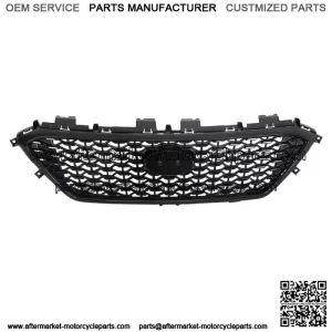 For 2015-2017 Hyundai Sonata Front Upper Grille Black W/O Radar Hole Plastic