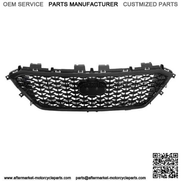 For 2015-2017 Hyundai Sonata Front Upper Grille Black W/O Radar Hole Plastic