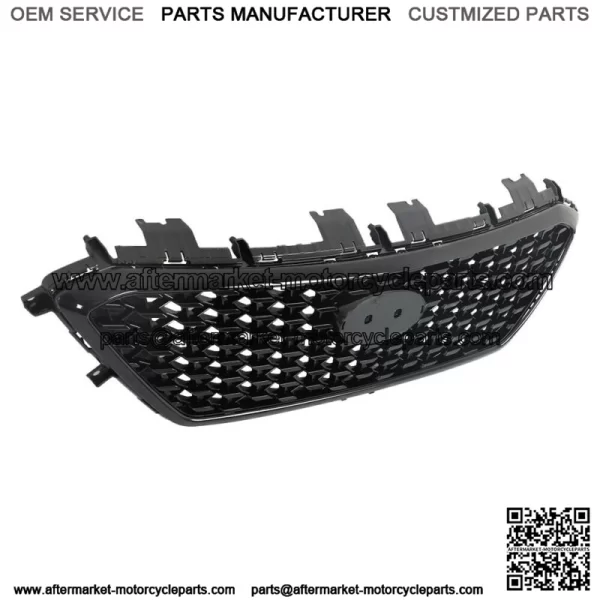 For 2015-2017 Hyundai Sonata Front Upper Grille Black W/O Radar Hole Plastic - Image 3