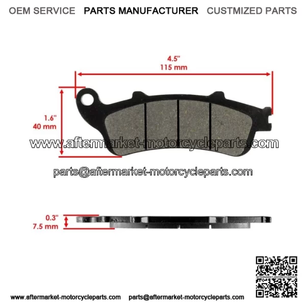 Front Brake Pads for Honda NRX1800 Valkyrie Rune 1800 2004-2005 - Image 2