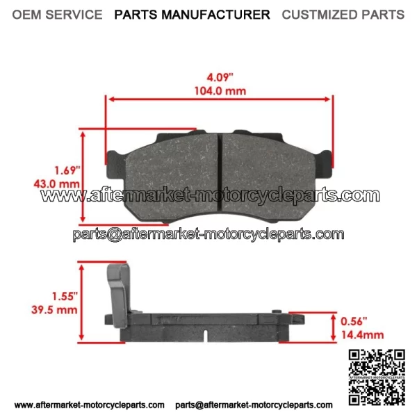 Front Brake Pads For Honda Pioneer 500 SXS500M2 2015-2023 - Image 2