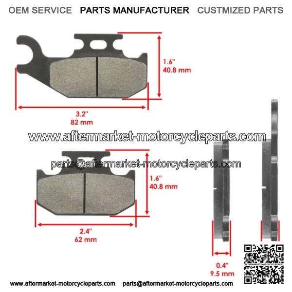 Front Right Brake Pads For Can-Am Commander 1000R DPS 2018-2020 / 705601150 - Image 2