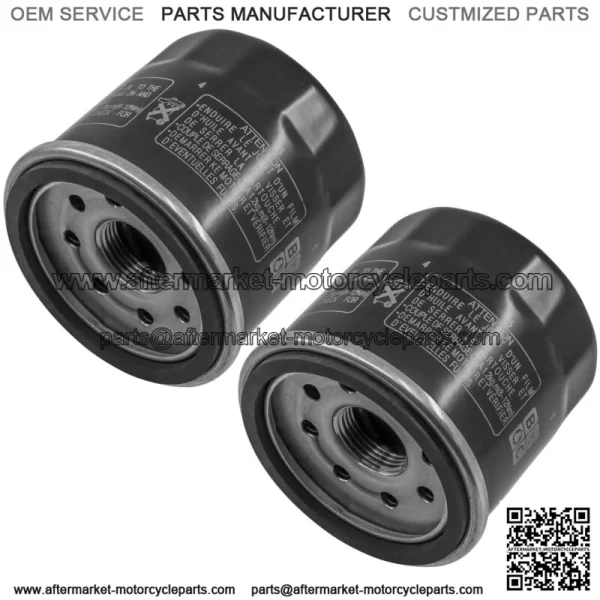 2 Pack Oil Filter for Yamaha YXR660 Rhino YZF R6 599 XJ6 Diversion 600 2006-2018