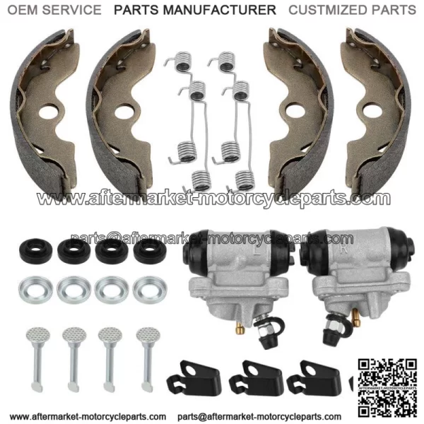 Front Brake Wheel Cylinder & Shoes Pins for Honda TRX300 2x4 FourTrax 300 93-00 (For: Honda)