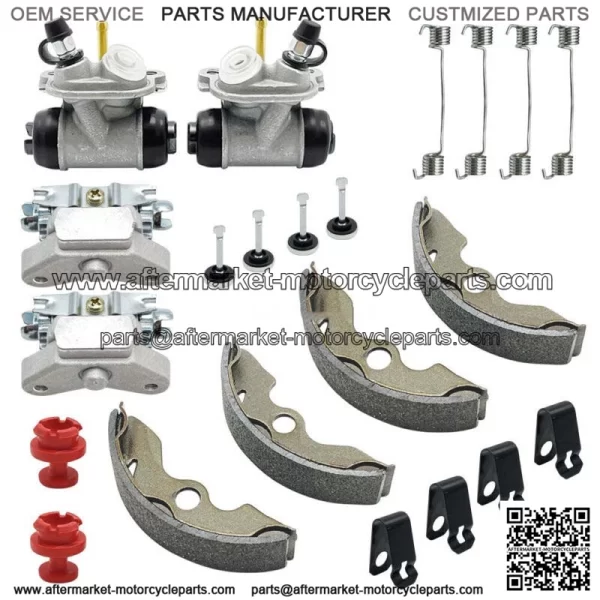 Front Brake Wheel Cylinder Shoes Adjusters Kit for Honda FourTrax 300 2x4 TRX300 (For: Honda) - Image 2