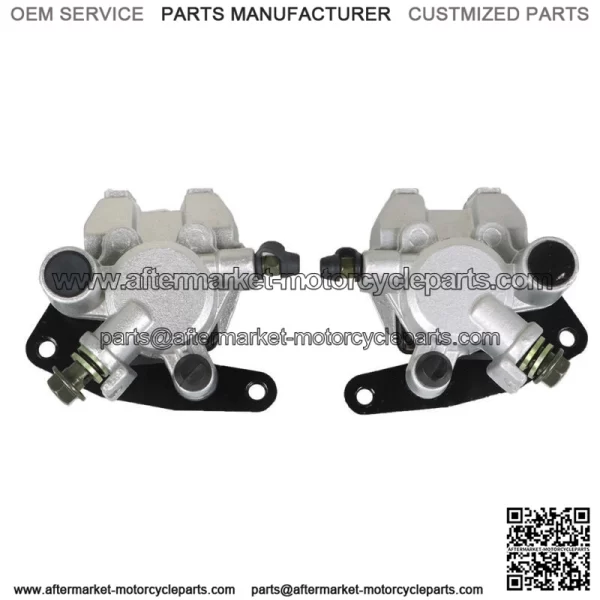 Front Brake Calipers +Brake Rotors For 2007-2012 Yamaha Grizzly 350 YFM350G NEW - Image 3