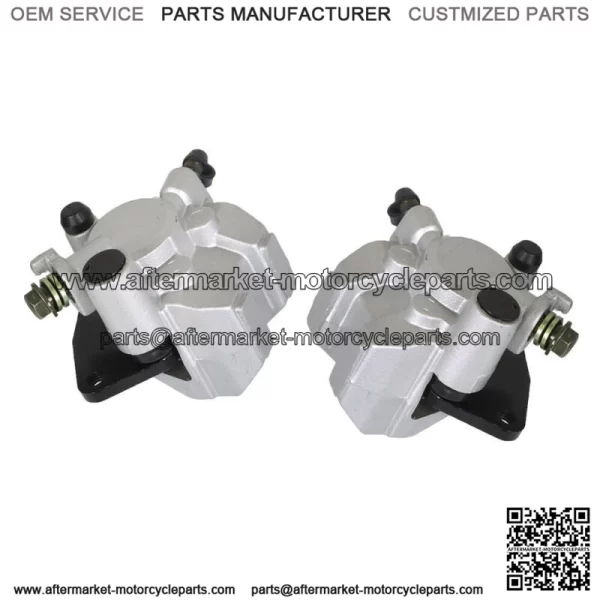 Front Brake Calipers +Brake Rotors For 2007-2012 Yamaha Grizzly 350 YFM350G NEW - Image 4