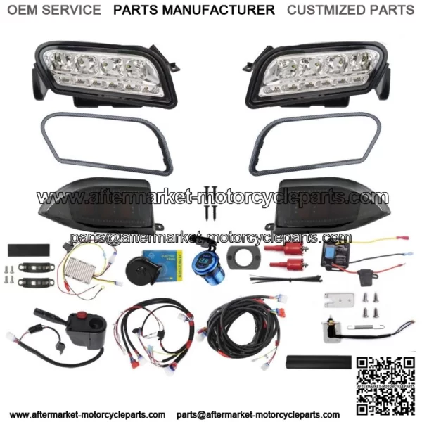 Golf Cart Deluxe Plus LED Light Kit Fit Club Car Tempo Electric & Gas