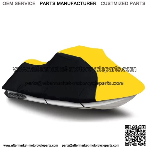 Black/Yellow Jet Ski PWC Cover fits Yamaha WaveRunner FX Cruiser SVHO 2014 2015 (For: 2015 Yamaha SVHO)