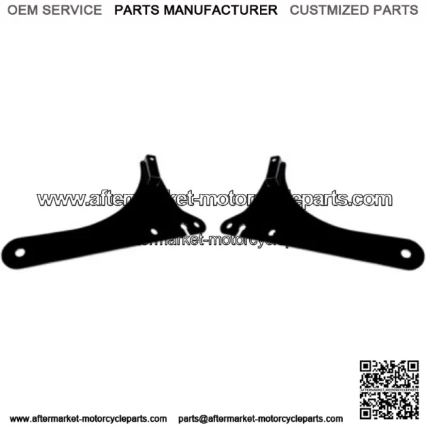 Cycle Visions 8 3/4" Sissy Bar Side Plates Black Harley Softail 18+ FLSL FXBB (For: Harley-Davidson)