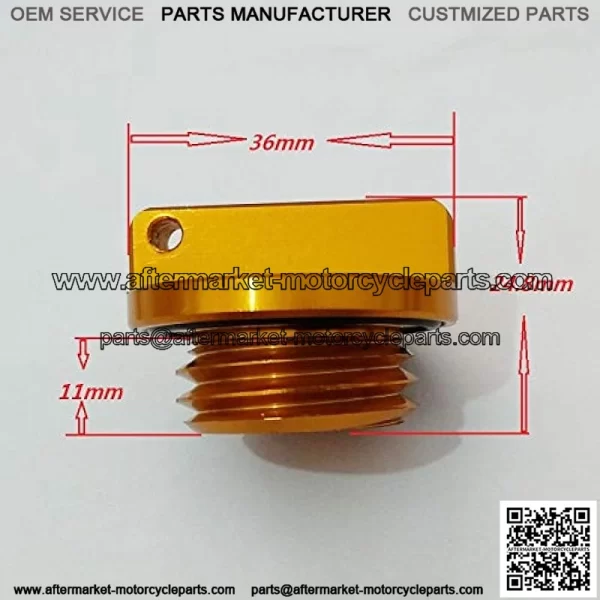 Oil Filler Cap Plug For Yamaha R1 R3 R6 FZ1 FZ6/R FZ07 FZ8 FJR1300 MT01 MT07 YFM600 FZR FZS TDM XVS650 TZ250 (yellow) - Image 3