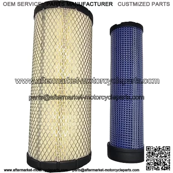 Air Filter Inner Outer Set Compatible with John Deere RE68048 RE68049 Tractor 3120 3320 3520 4105 3720 5105 5200 5203 5205 5210 5300 Wix 46489 46490