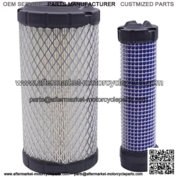 Inner & Outer Air Filters Set M113621 M123378,Air Filter Element Compatible with 1023E 1026R 1200 1720 1725 2030A 2210 2500,Replaces Kawasaki 11013-7029 11013-7048