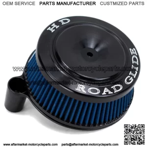 Black Sucker High Flow Air Cleaner Intake Filter ROAD GLIDE Cover Harley Big (For: Harley-Davidson)