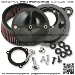 Cycle Stealth Black Air Cleaner Kit Harley Touring 03-17 66mm Throttle Hog (For: Harley-Davidson)