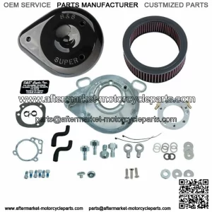 Cycle Black Tear Drop Cover Air Cleaner Filter Kit Harley 99-2017 Big Twin (For: Harley-Davidson)