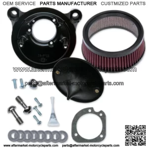 Cycle Super Stock Stealth Black Stage 1 Air Cleaner Filter Kit Harley TBW (For: Harley-Davidson)