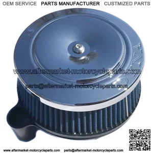 Black Sucker High Flow Air Cleaner Intake Filter Chrome DYNA Cover Kit Harley (For: Harley-Davidson)