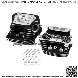Black Super Stock Replacement Cylinder Head Kit Harley Evolution Evo 84-99 (For: Harley-Davidson)