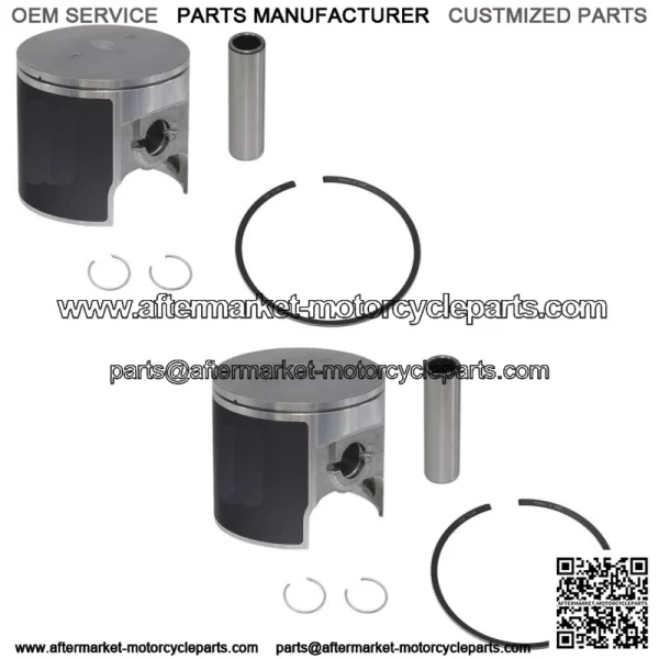 2  Piston Kits for Kawasaki 1982-1990 Jet Ski JS 550, SX 550 STD Bore 75mm