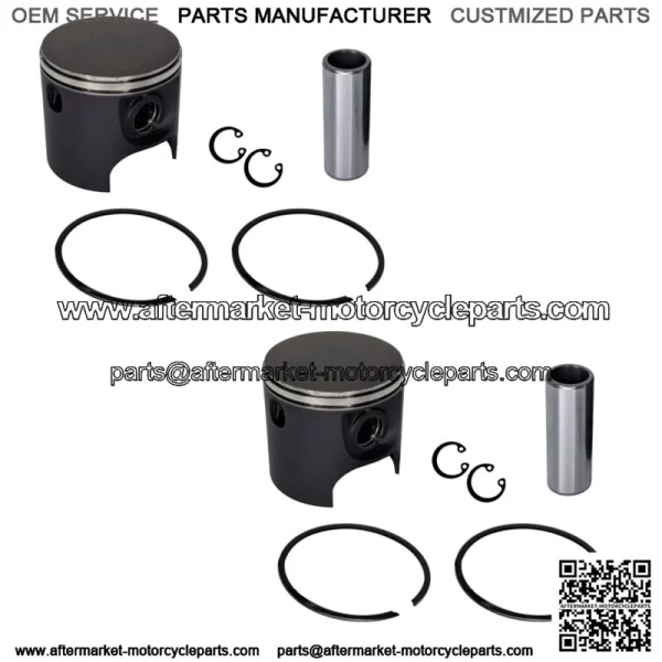 2  .020 Over Bore Piston Kits for Sea-Doo 580 1990-1996 76.5mm