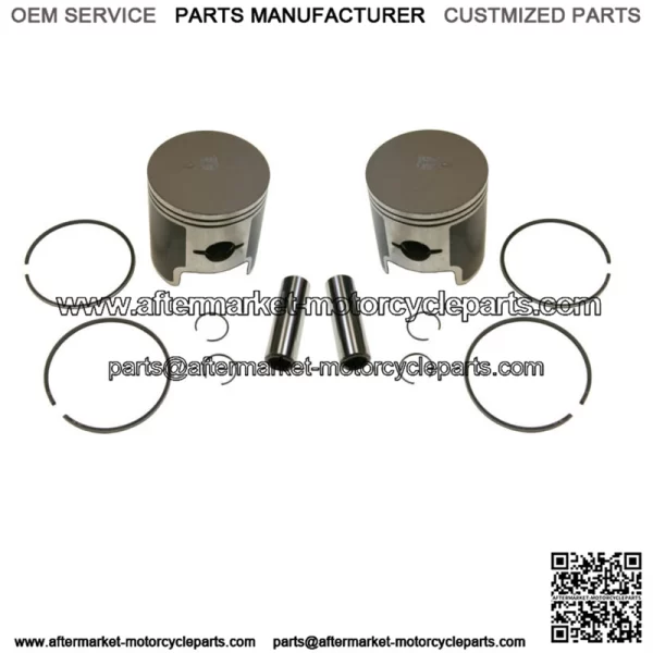 2  Standard Bore Piston Kits for Arctic Cat 500 Snow fits Many 1976-1988 70mm
