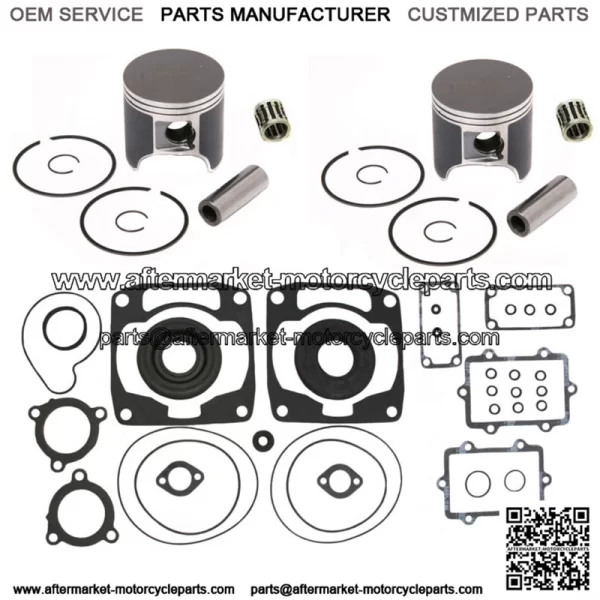 2  Piston Kits, Bearings & Full Gasket Kit for Arctic Cat 900 Snow 2003-2006