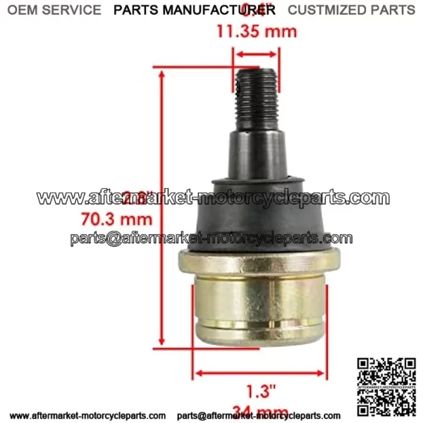 2 Front Knuckle Lower Ball Joint Compatible With John Deere Xuv Gator 625I 825I Gas - Image 2