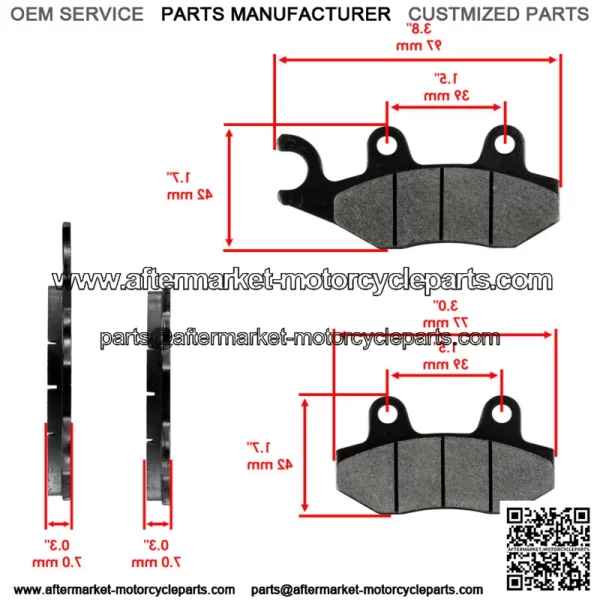 Front Left Brake Pad For Kawasaki Teryx KRF750 FI LE Sport Monster Energy 2009 - Image 2