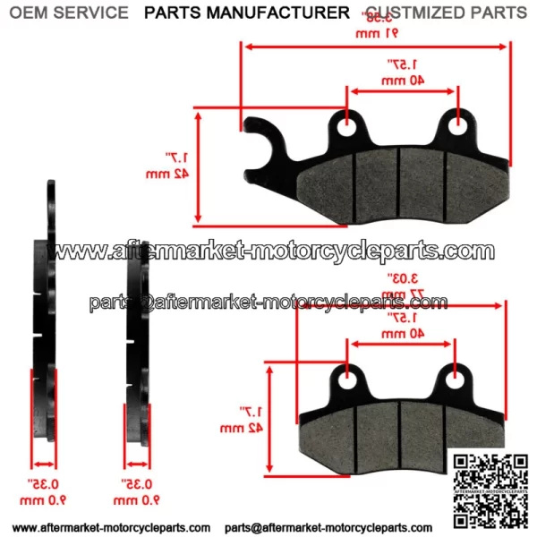 Front Left Brake Pad For Kawasaki Eliminator 125 BN125A 2001-2009 - Image 2