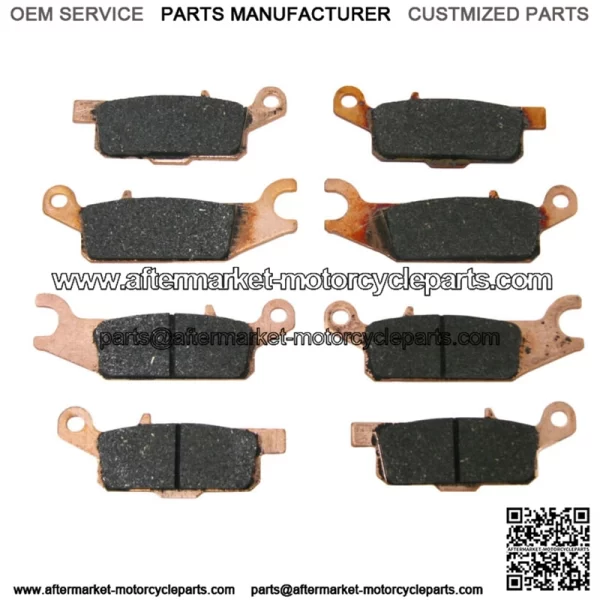 Front & Rear Brake Pads for Yamaha 2007-2023 Grizzly 700 & 2009-2014 Grizzly 550