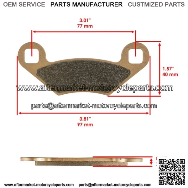 Front & Rear Brake Pads Polaris Sportsman 570 Touring SP 2015-19 / Premium 2020 (For: Polaris Sportsman 800) - Image 2