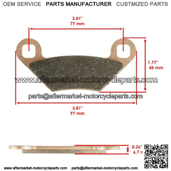 Front & Rear Brake Pads Polaris Sportsman 570 Touring SP 2015-19 / Premium 2020 (For: Polaris Sportsman 800) - Image 3