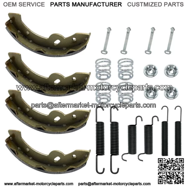 Brake Shoes w/Springs Pins Kit fit Golf Cart E-Z-GO Yamaha Gas Electric 1993+