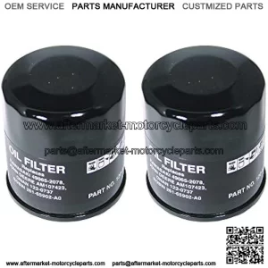 2pk Oil Filter Replaces John Deere AM107423 Kawasaki 49065-2078 Club Car 1016467 Robin 261-65902-A0 Onan 122-0737-03 Cub Cadet 490-201-0001