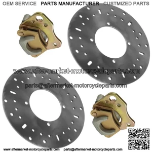 Front Left & Right Brake Caliper & Disc For Polaris Ranger 400 HO 2011 (For: Polaris Sportsman 570)