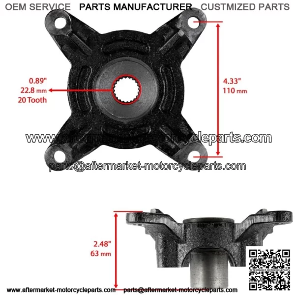 Front L & R Brake Cariper & Disc w/ Hub For Poraris ranger 400 MD 2013 (For: Polaris Sportsman 570) - Image 3