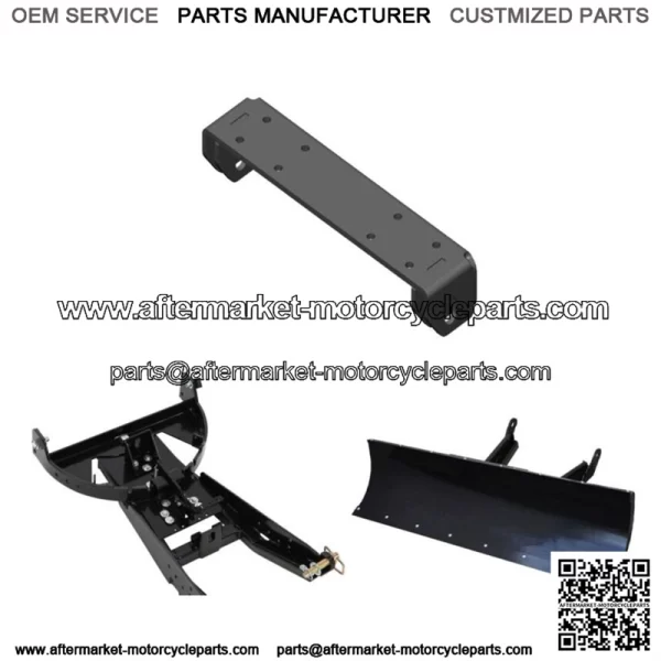 Black 72" Straight Blade Plow Kit For Can-Am Maverick X3 4x4 Turbo DPS 2017-2021