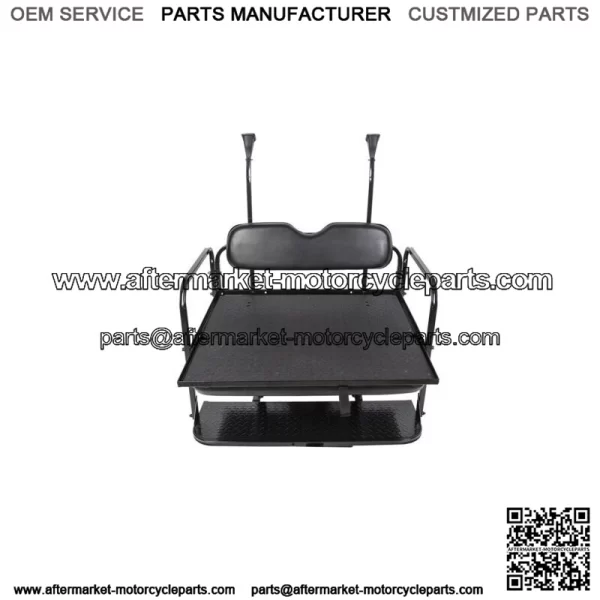 Fits Club Car Precedent Golf Cart Rear Flip Seat Kit (2004-UP) Black