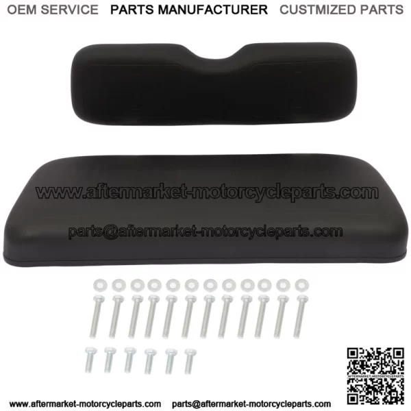 Fits E-Z-GO TXT Black Golf Cart Front Back & Seat Cushion Set